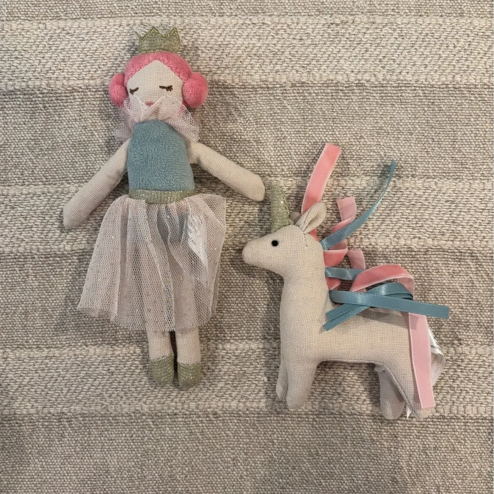 Mon Ami Rainbow Play Purse Princess &‎ Unicorn Plush Set NWT Travel